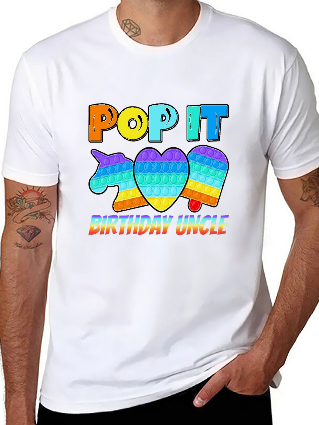 Pop It Birthday Uncle T-Shirt