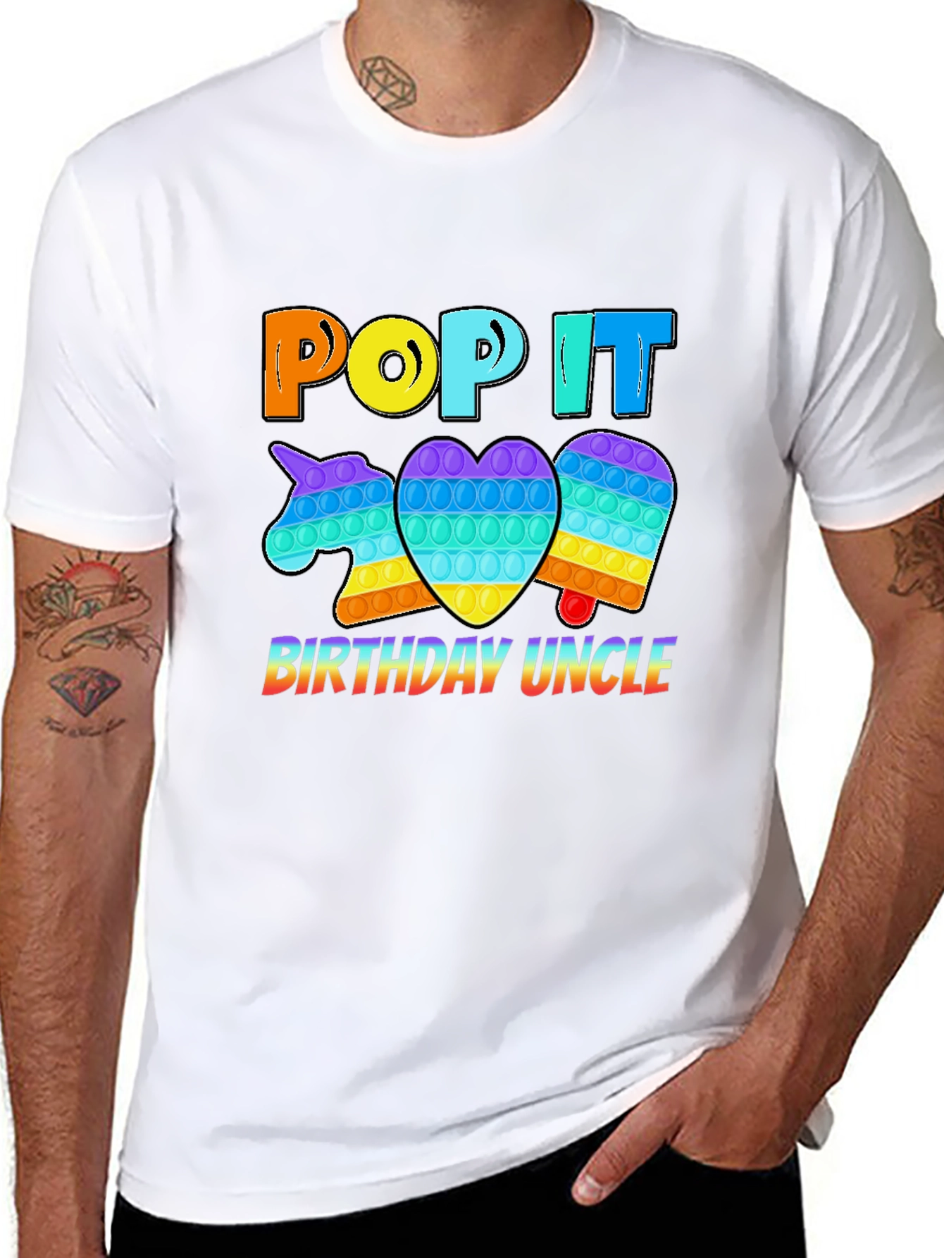 Pop It Birthday Uncle T-Shirt