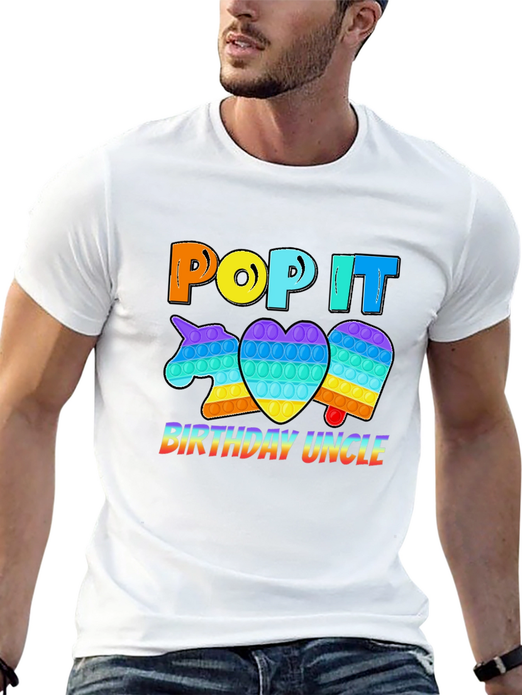 Pop It Birthday Uncle T-Shirt