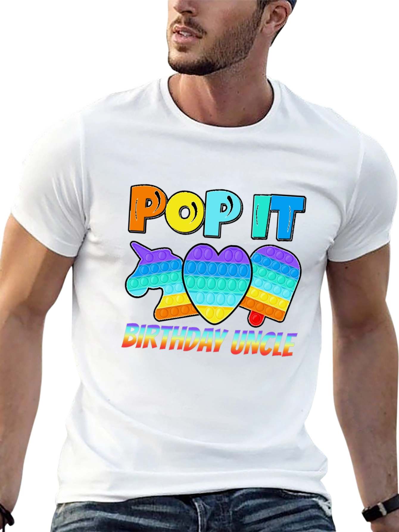 Pop It Birthday Uncle T-Shirt