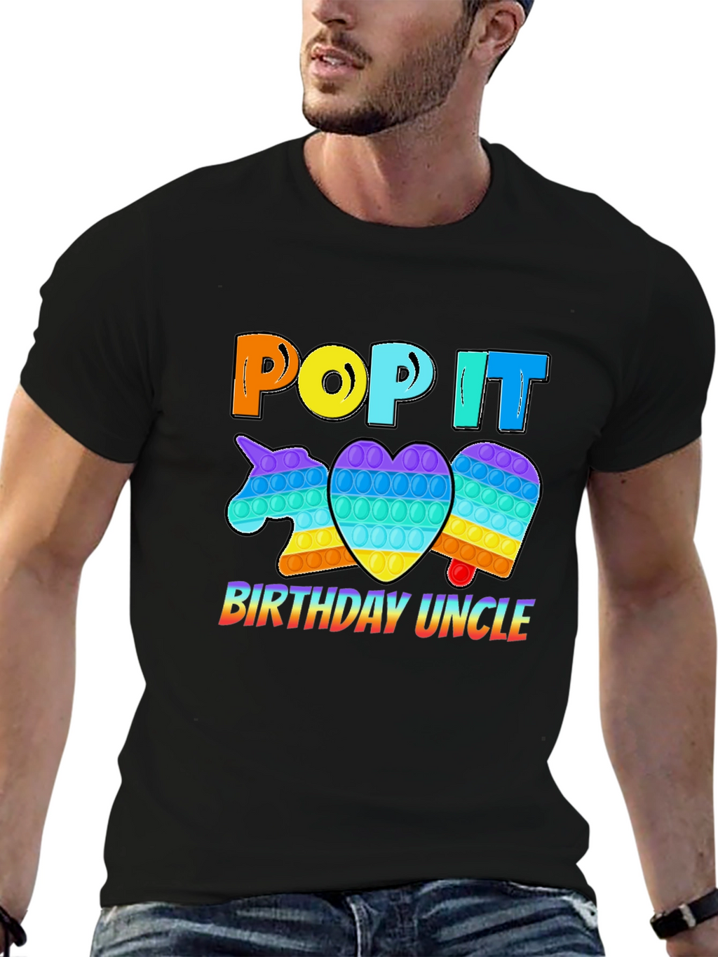 Pop It Birthday Uncle T-Shirt