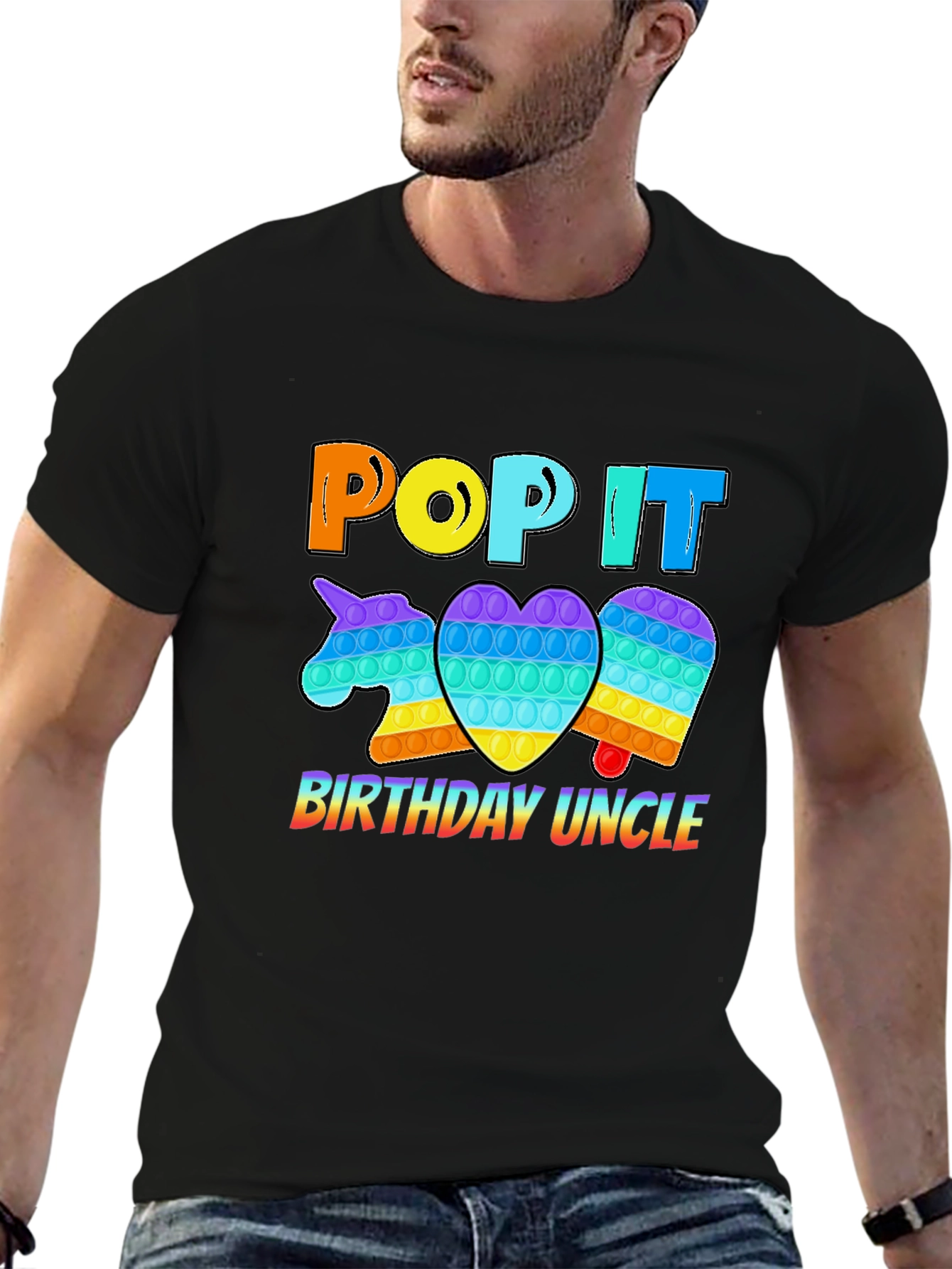 Pop It Birthday Uncle T-Shirt