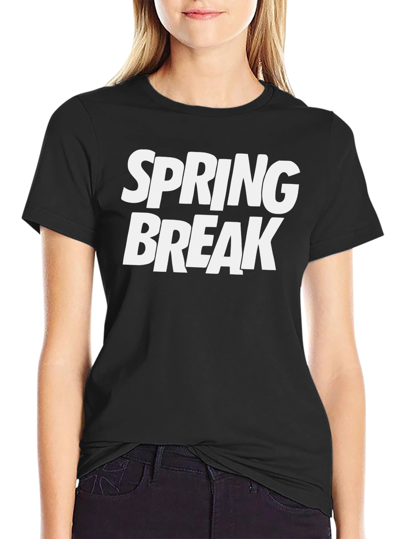 Spring Break Graphic T-Shirt - Black