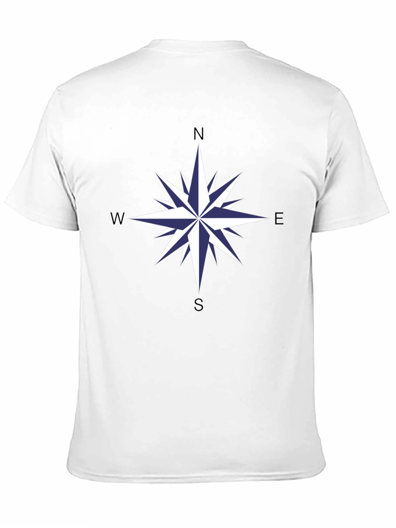 Compass Rose Graphic Tee - Stylish Black Cotton T-Shirt
