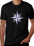 Compass Rose Graphic Tee - Stylish Black Cotton T-Shirt
