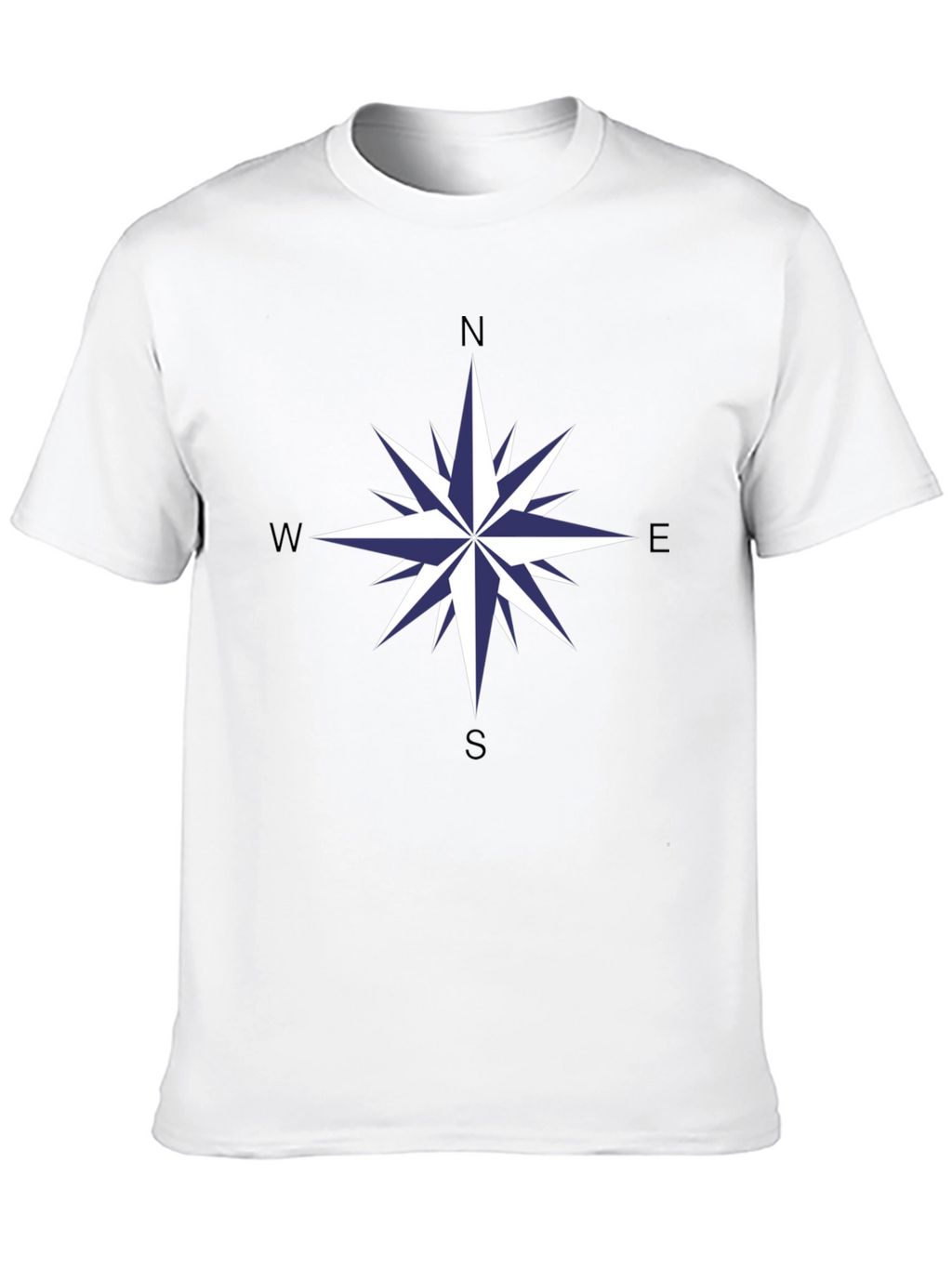 Compass Rose Graphic Tee - Stylish Black Cotton T-Shirt