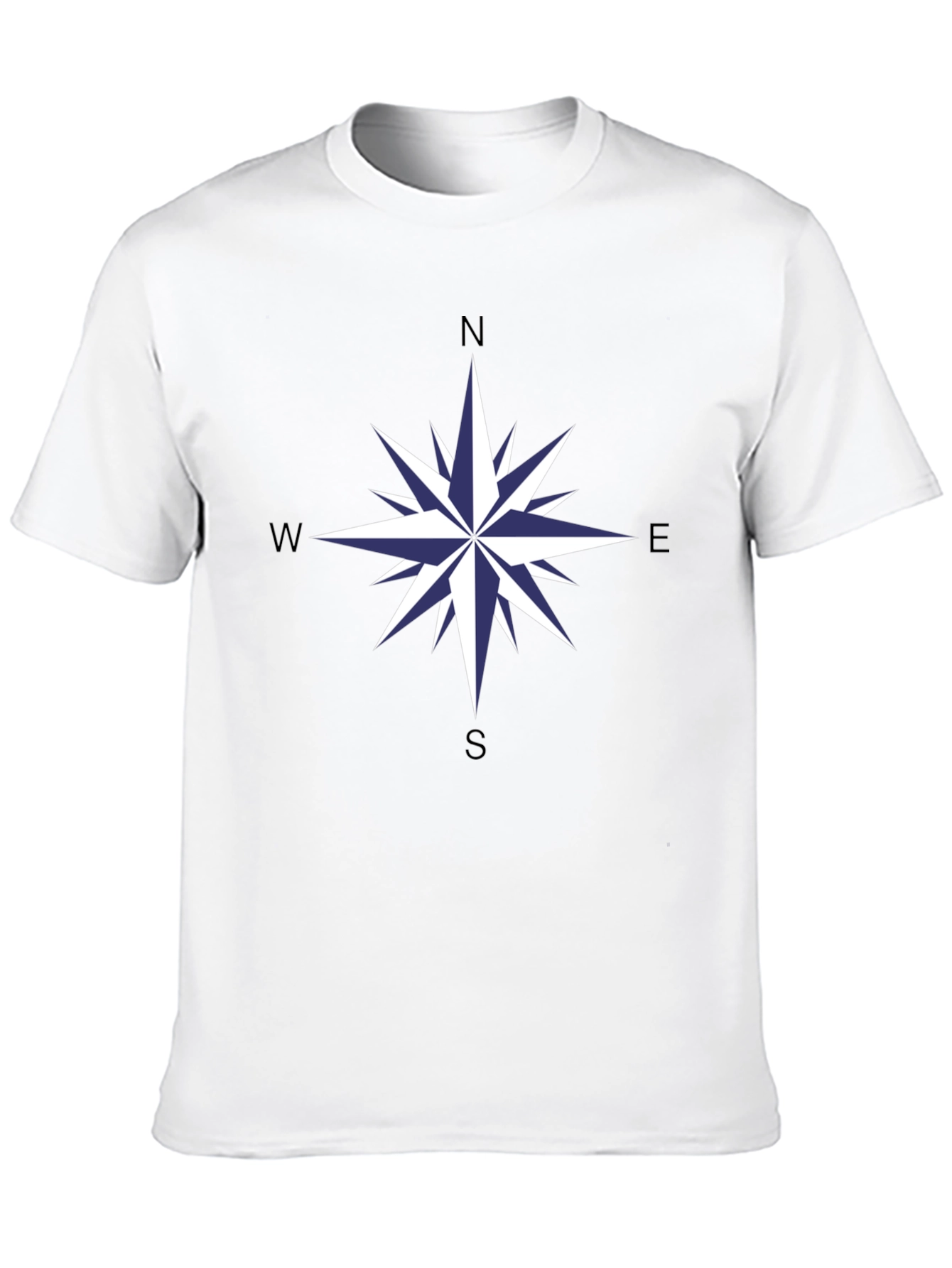 Compass Rose Graphic Tee - Stylish Black Cotton T-Shirt