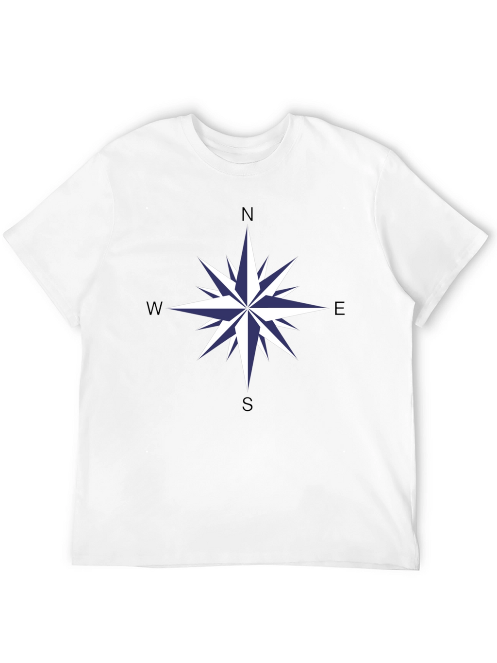 Compass Rose Graphic Tee - Stylish Black Cotton T-Shirt