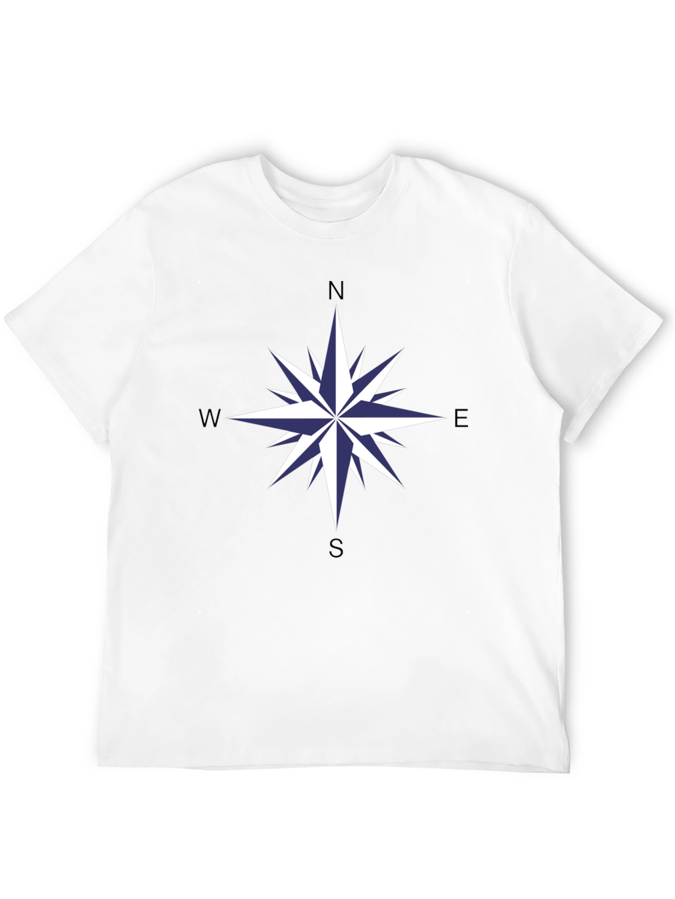 Compass Rose Graphic Tee - Stylish Black Cotton T-Shirt