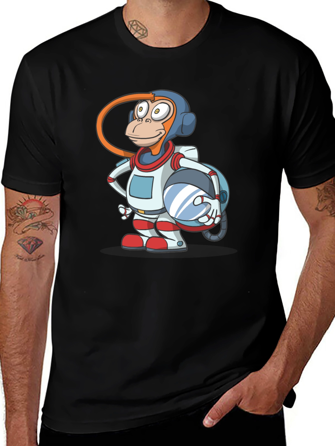 Astronaut Monkey Graphic T-Shirt