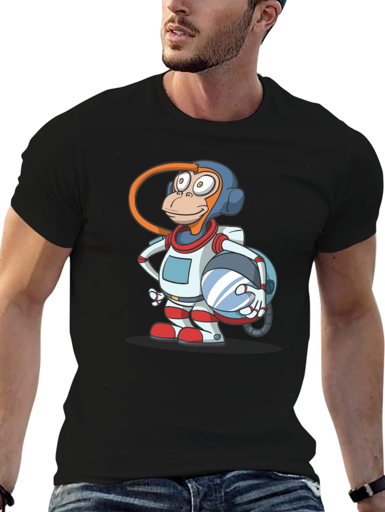 Astronaut Monkey Graphic T-Shirt