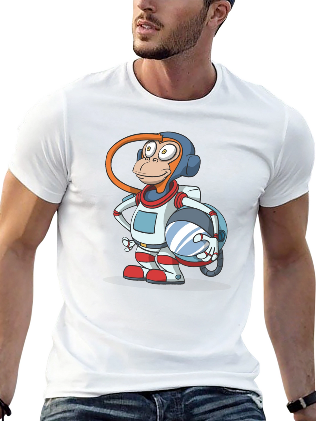 Astronaut Monkey Graphic T-Shirt