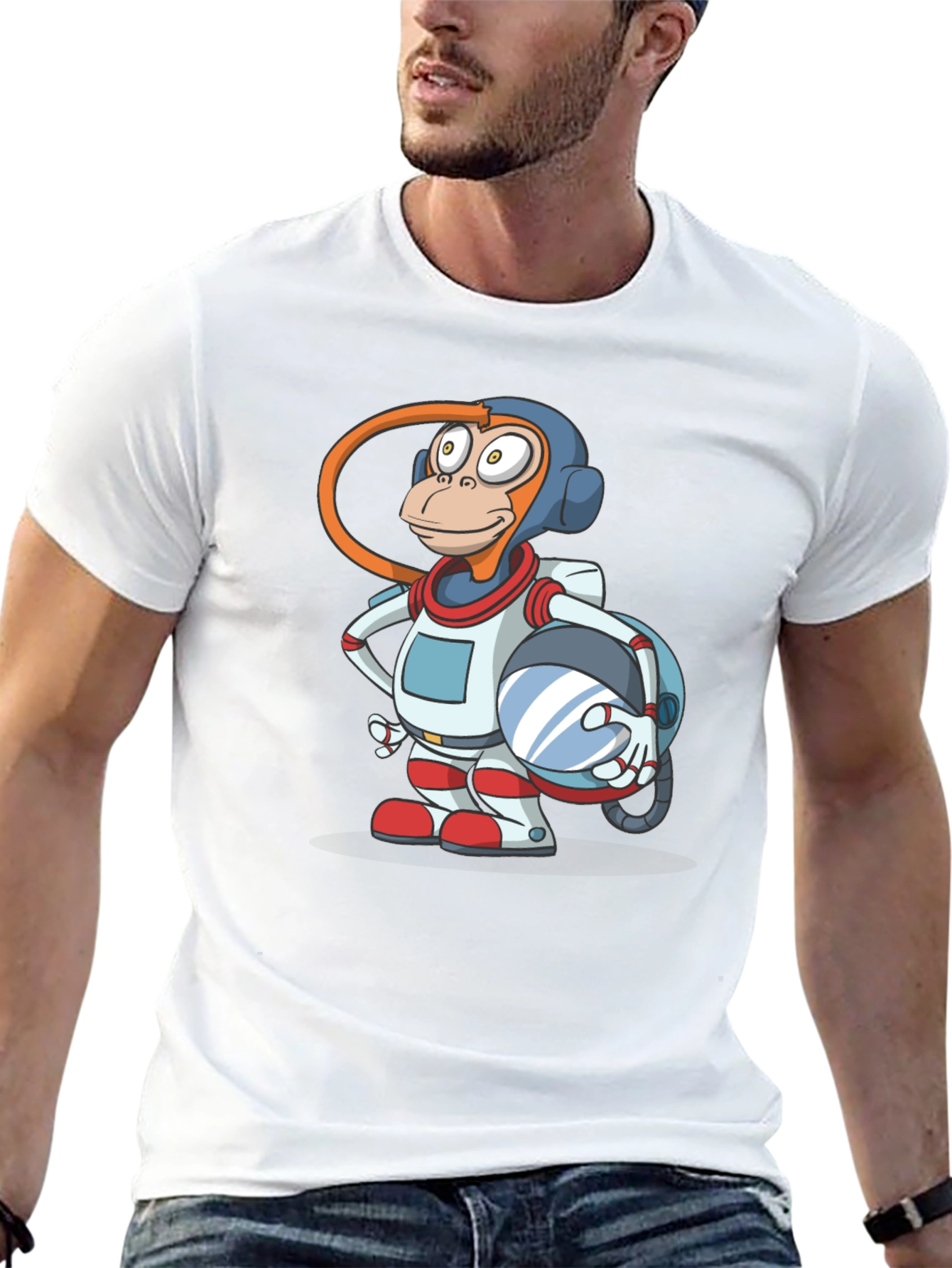 Astronaut Monkey Graphic T-Shirt