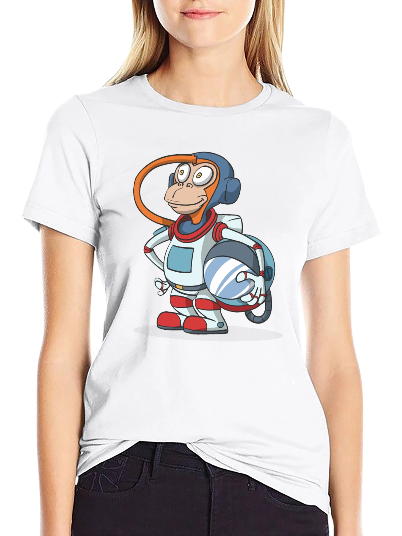 Astronaut Monkey Graphic T-Shirt
