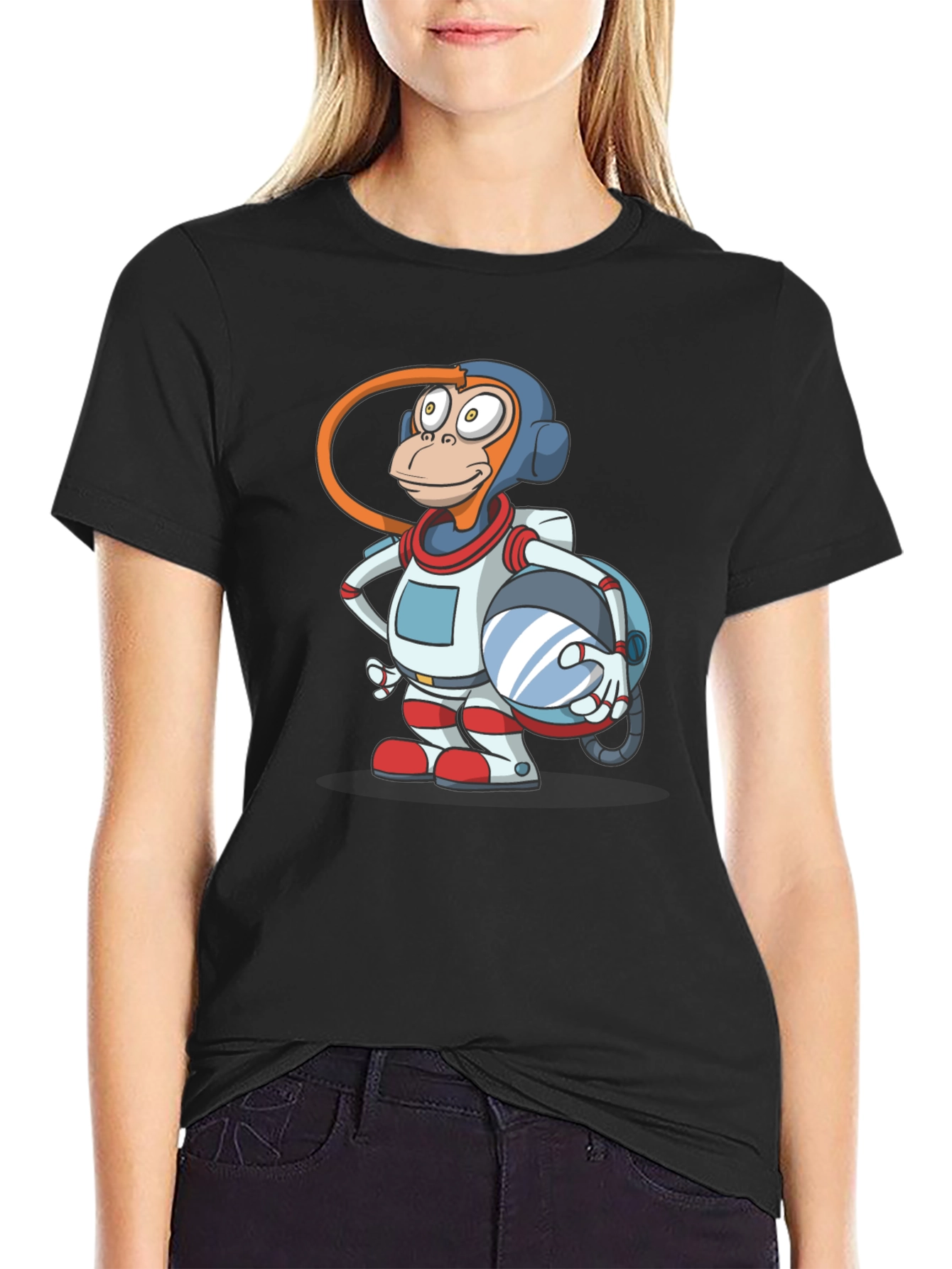 Astronaut Monkey Graphic T-Shirt