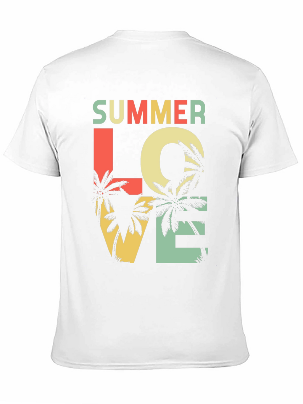 Summer Love Graphic Tee - Palm Tree Design