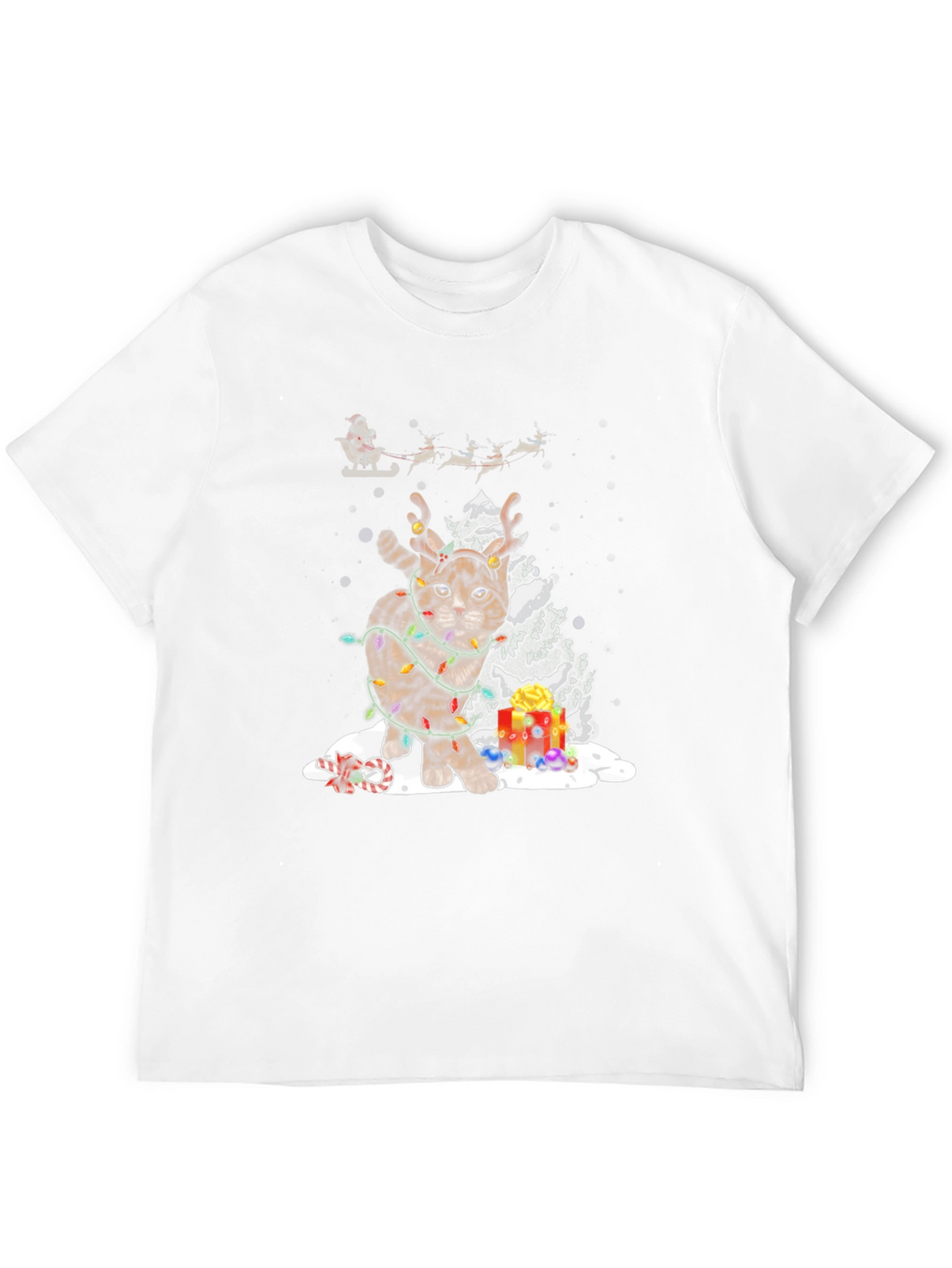 Festive Cat Christmas T-Shirt