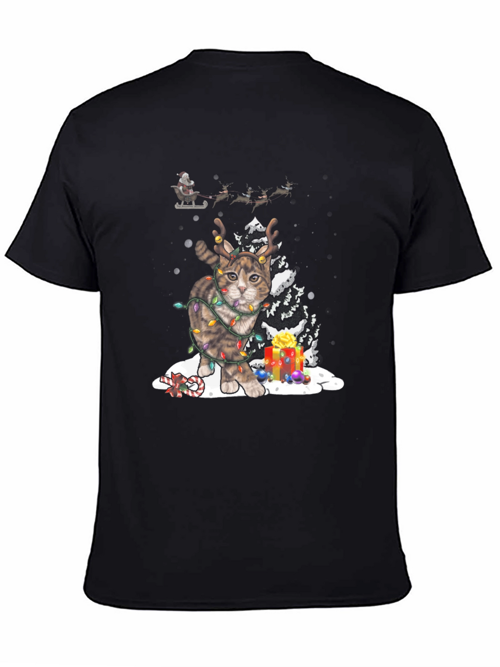 Festive Cat Christmas T-Shirt