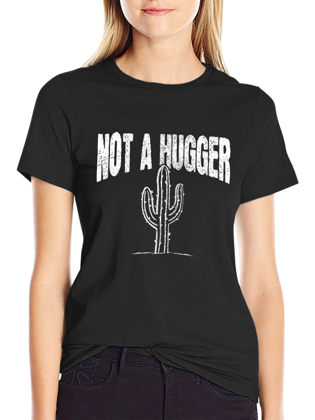 Not a Hugger Cactus T-Shirt - Funny Sarcastic Tee