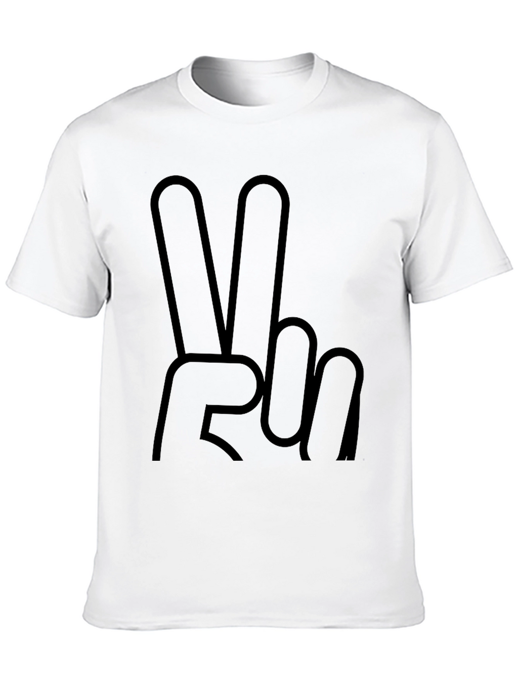 Peace Sign Graphic Tee - Casual Black T-Shirt