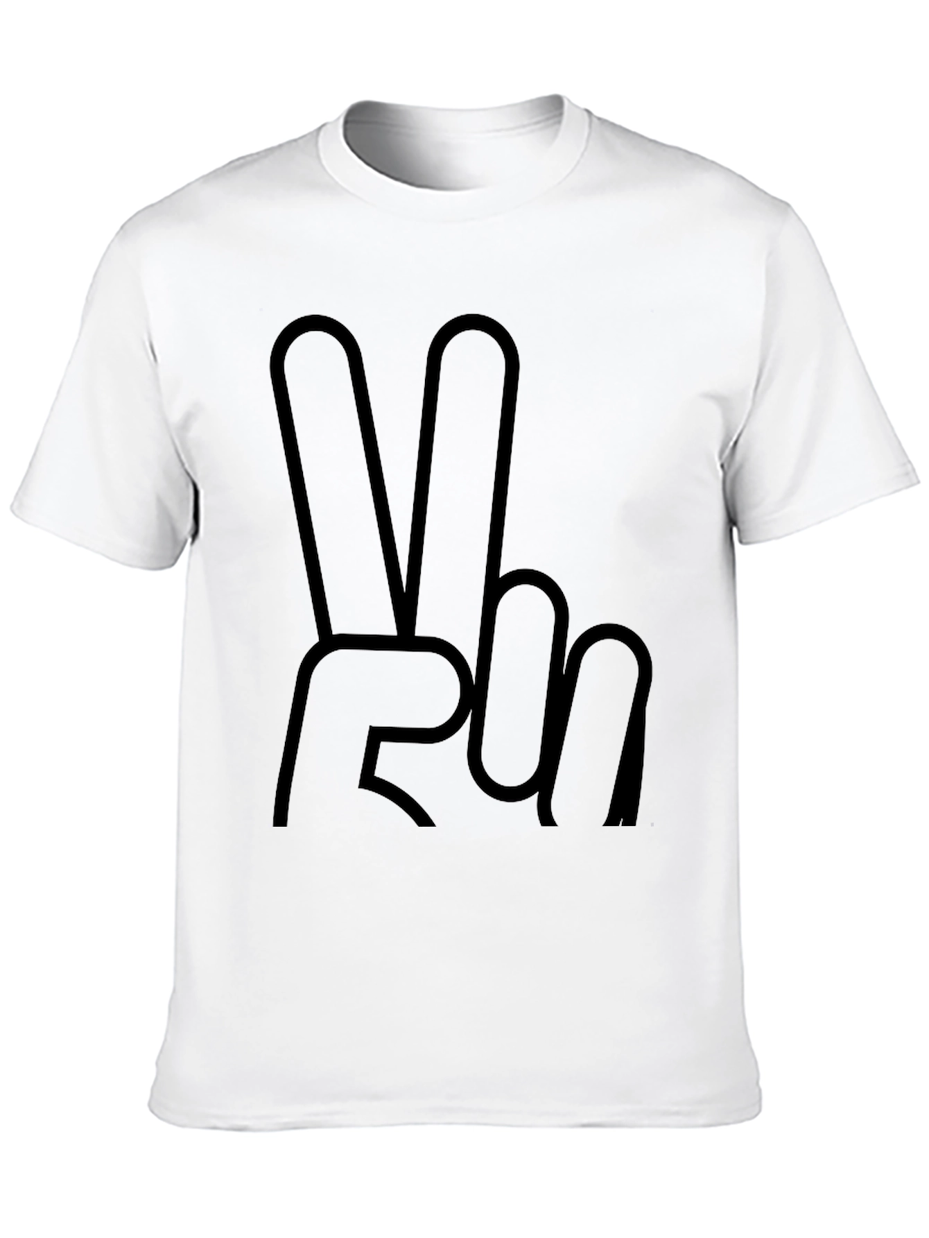 Peace Sign Graphic Tee - Casual Black T-Shirt