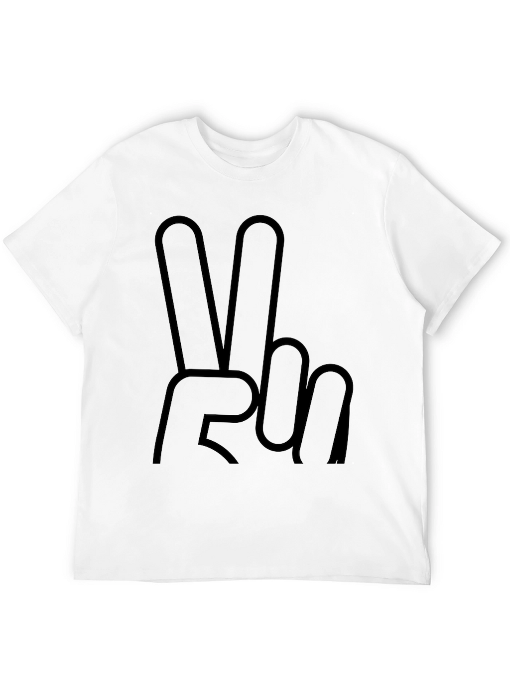 Peace Sign Graphic Tee - Casual Black T-Shirt