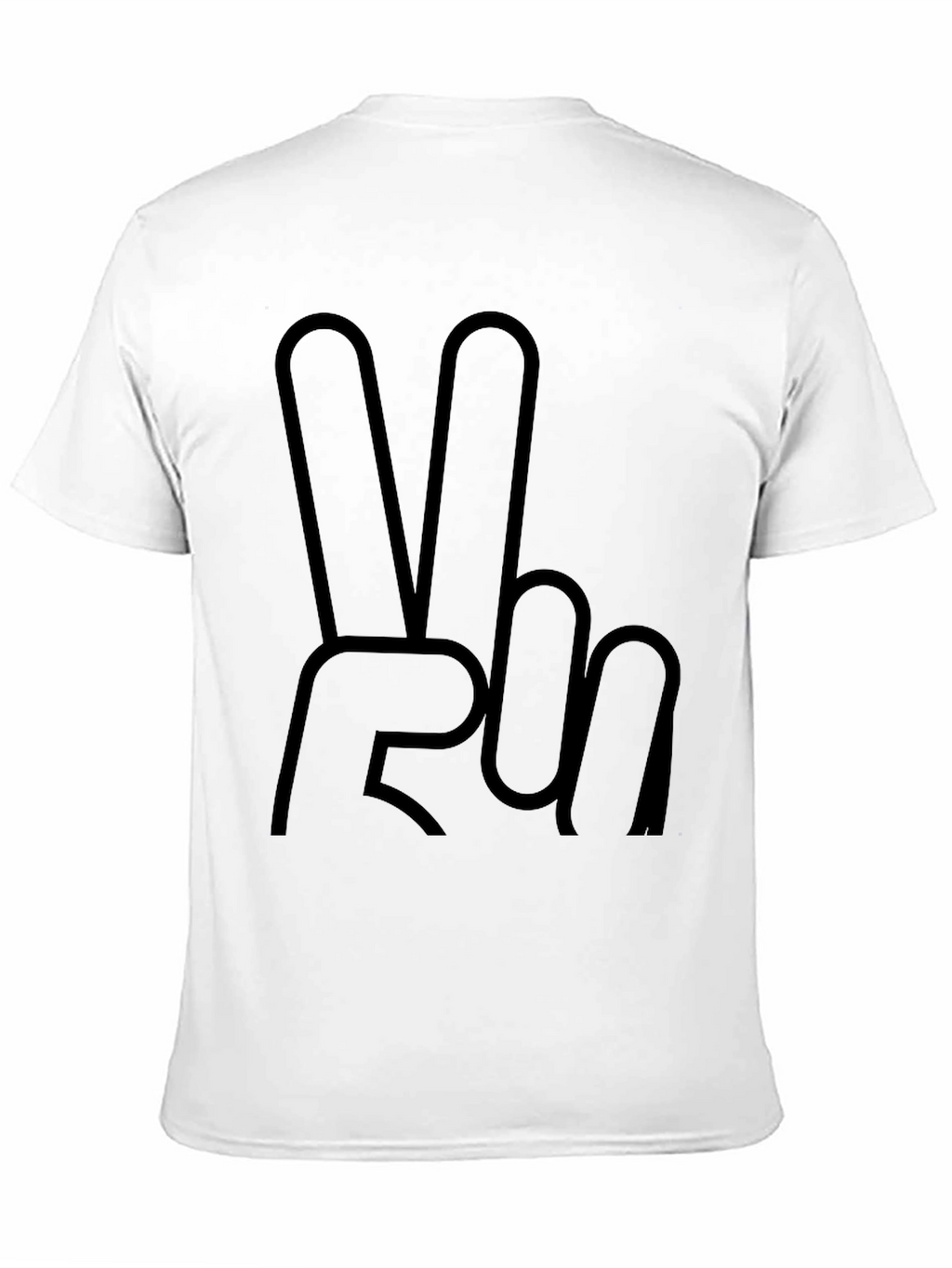 Peace Sign Graphic Tee - Casual Black T-Shirt