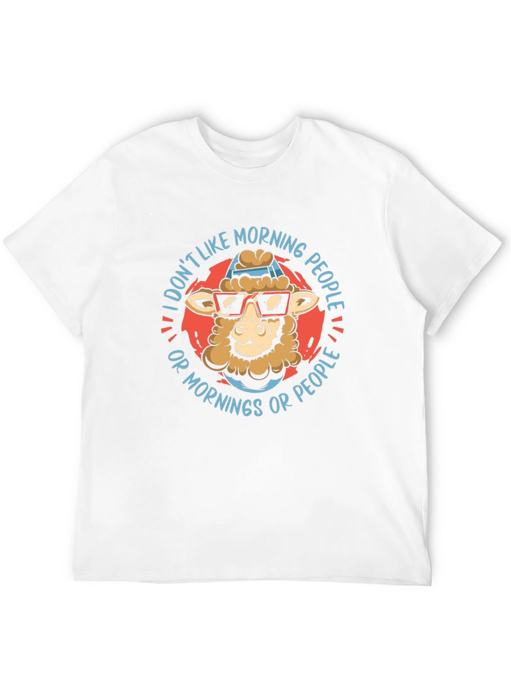 Funny Sheep T-Shirt: I Dont Like Morning People