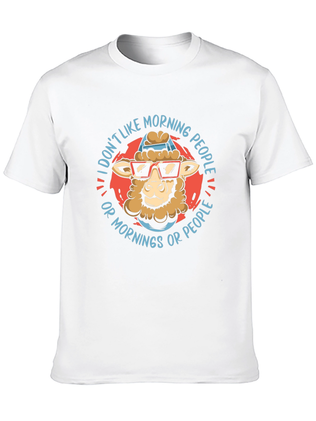 Funny Sheep T-Shirt: I Dont Like Morning People
