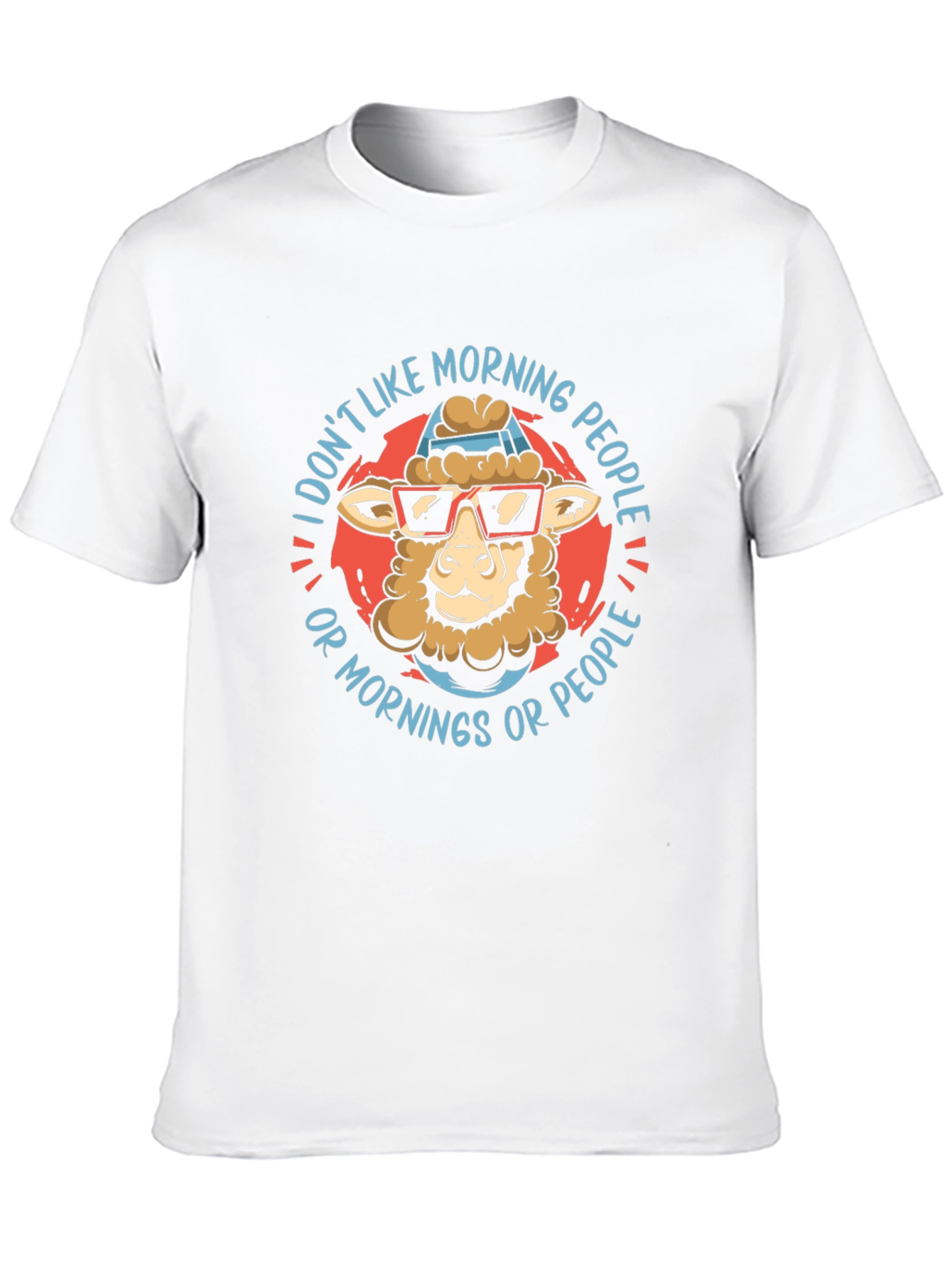 Funny Sheep T-Shirt: I Dont Like Morning People