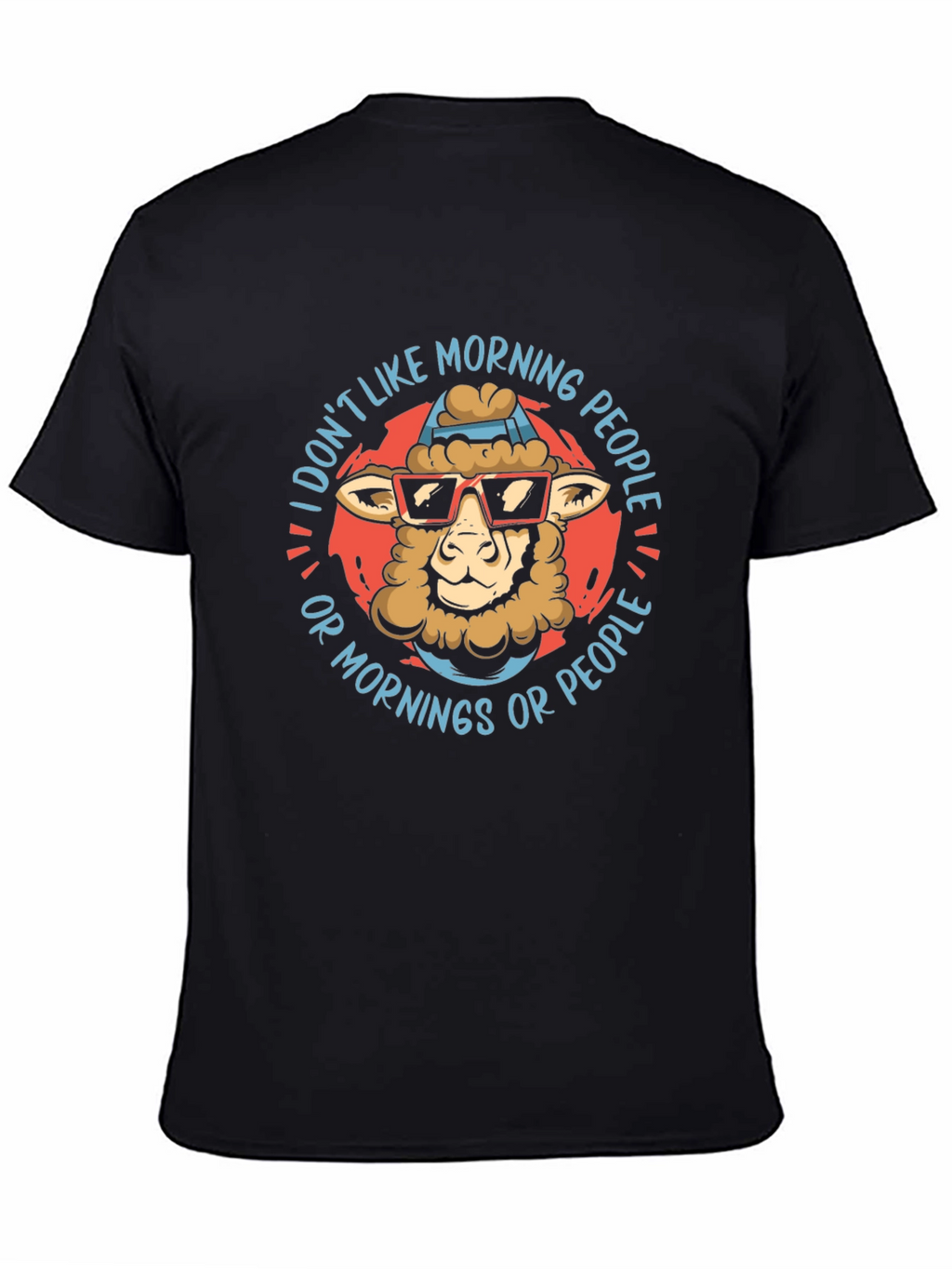 Funny Sheep T-Shirt: I Dont Like Morning People