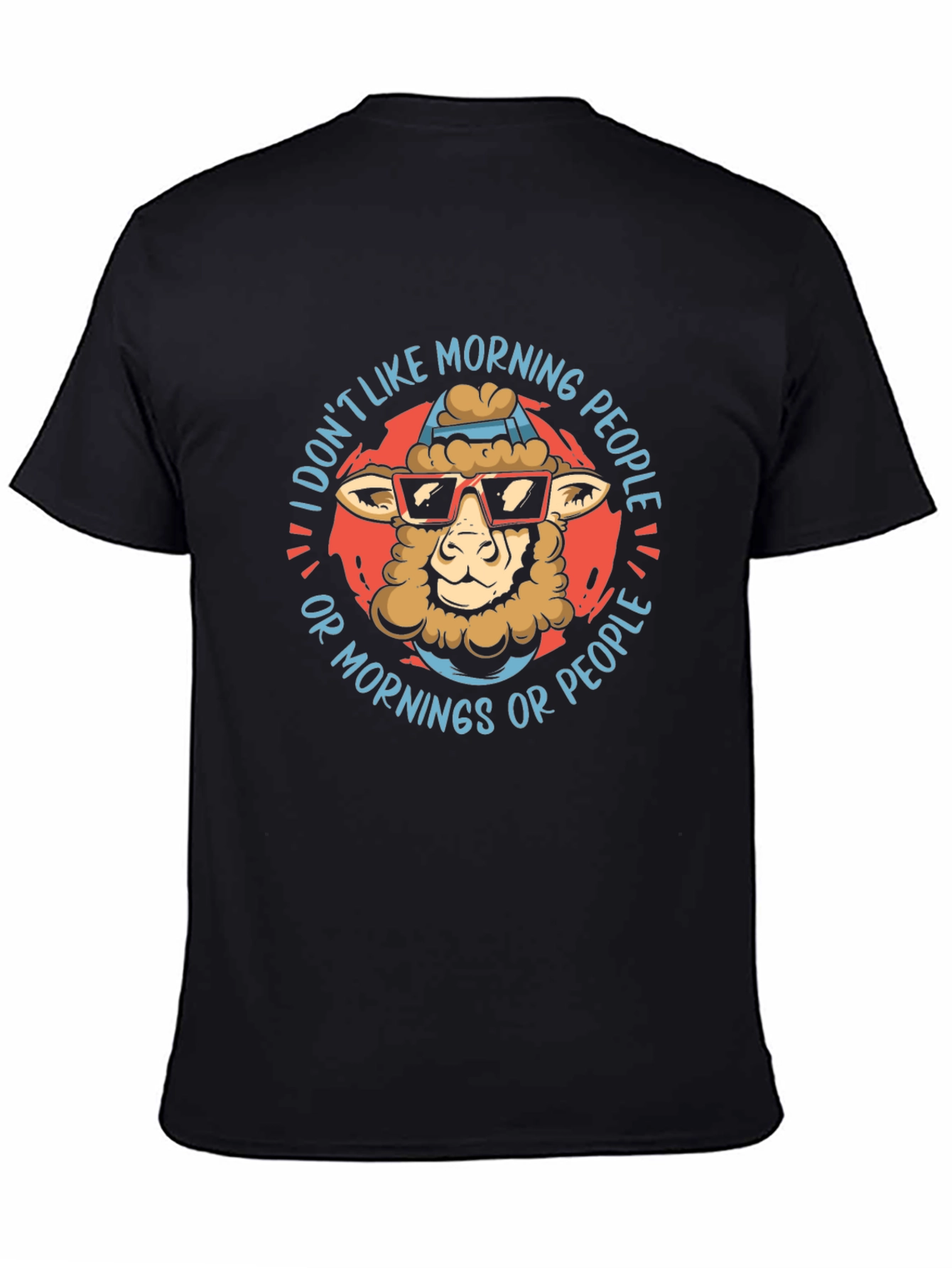 Funny Sheep T-Shirt: I Dont Like Morning People