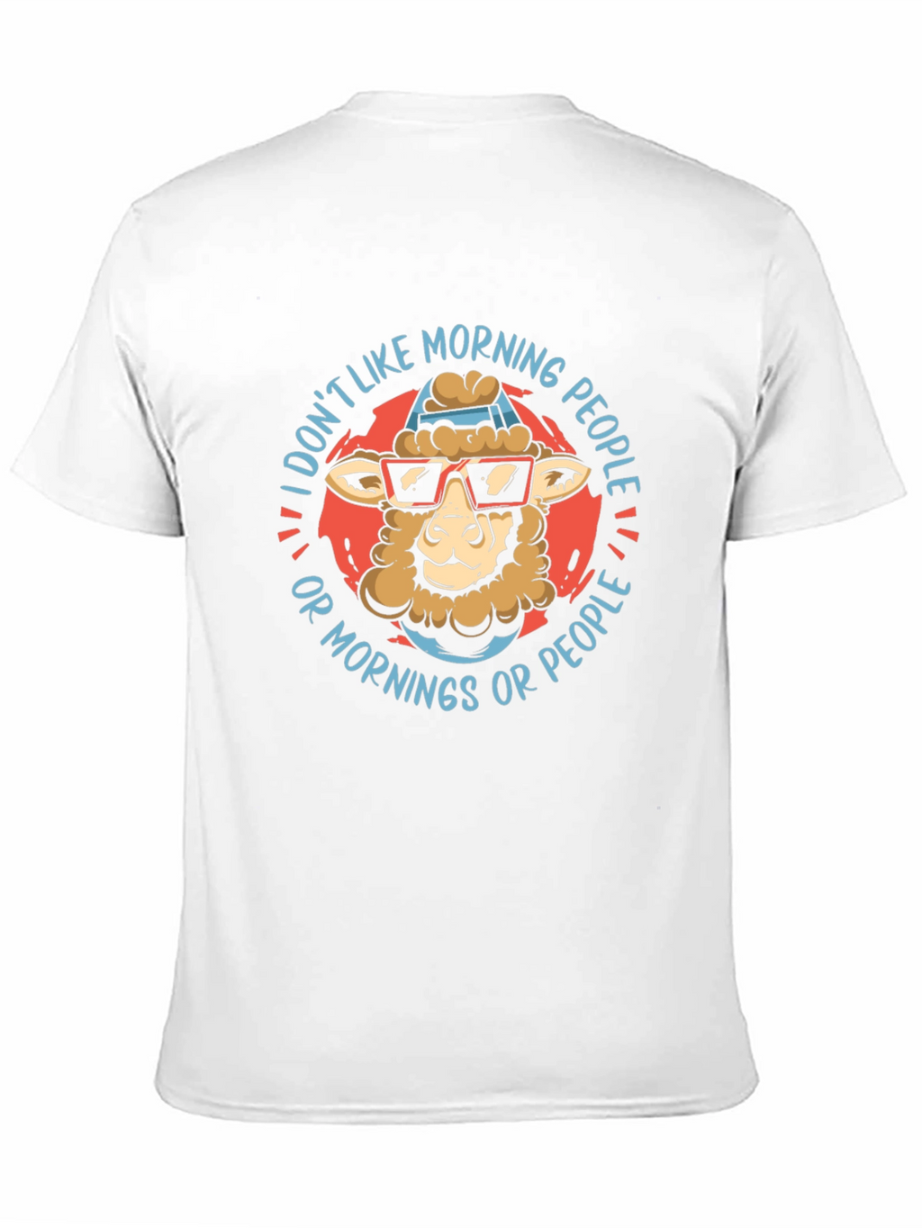 Funny Sheep T-Shirt: I Dont Like Morning People