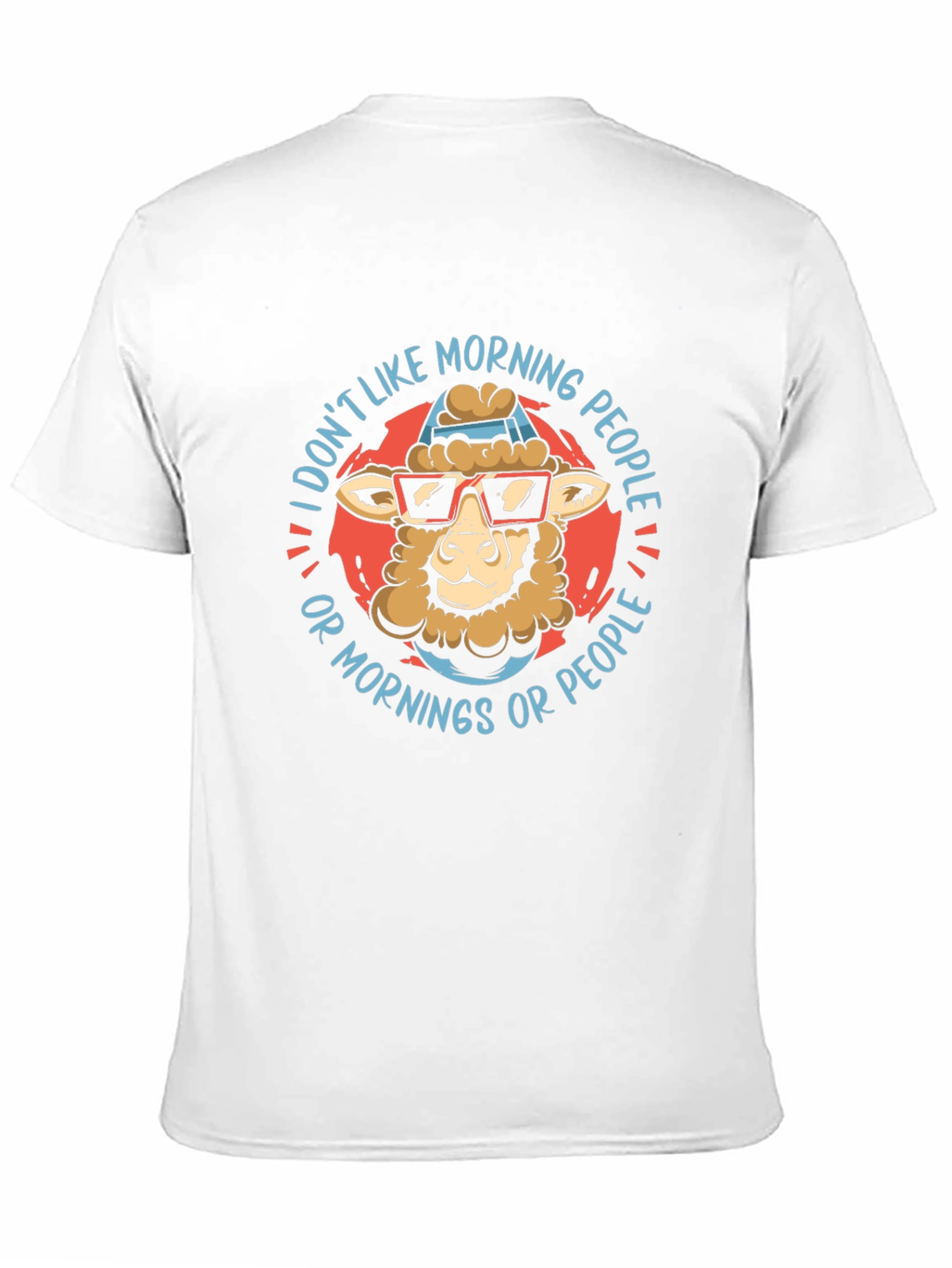 Funny Sheep T-Shirt: I Dont Like Morning People