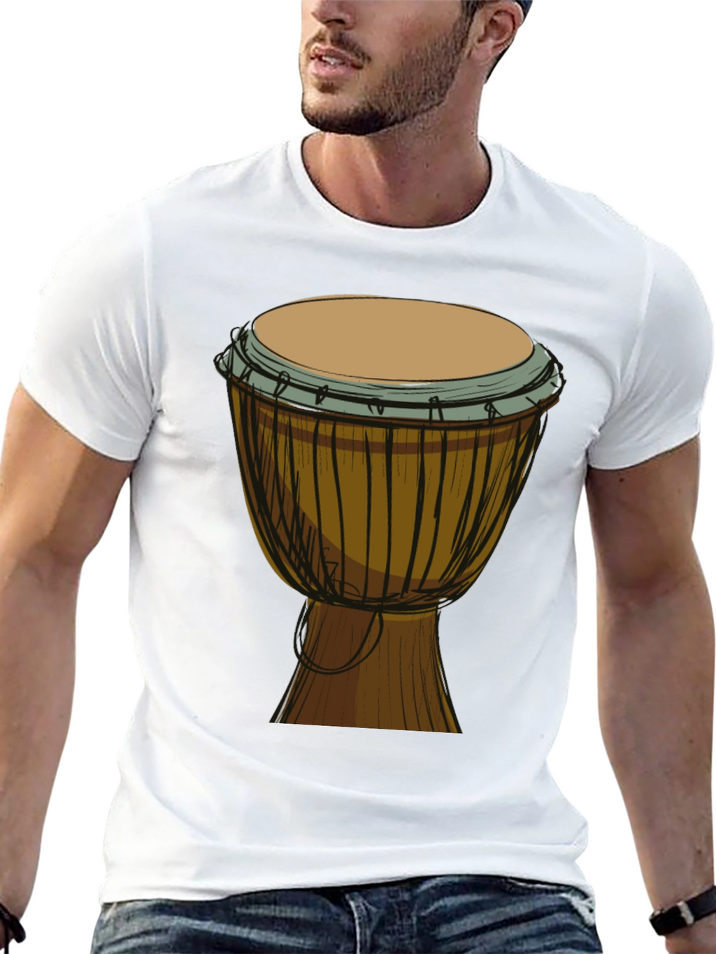 Djembe Drum Graphic Tee - Musical Shirt