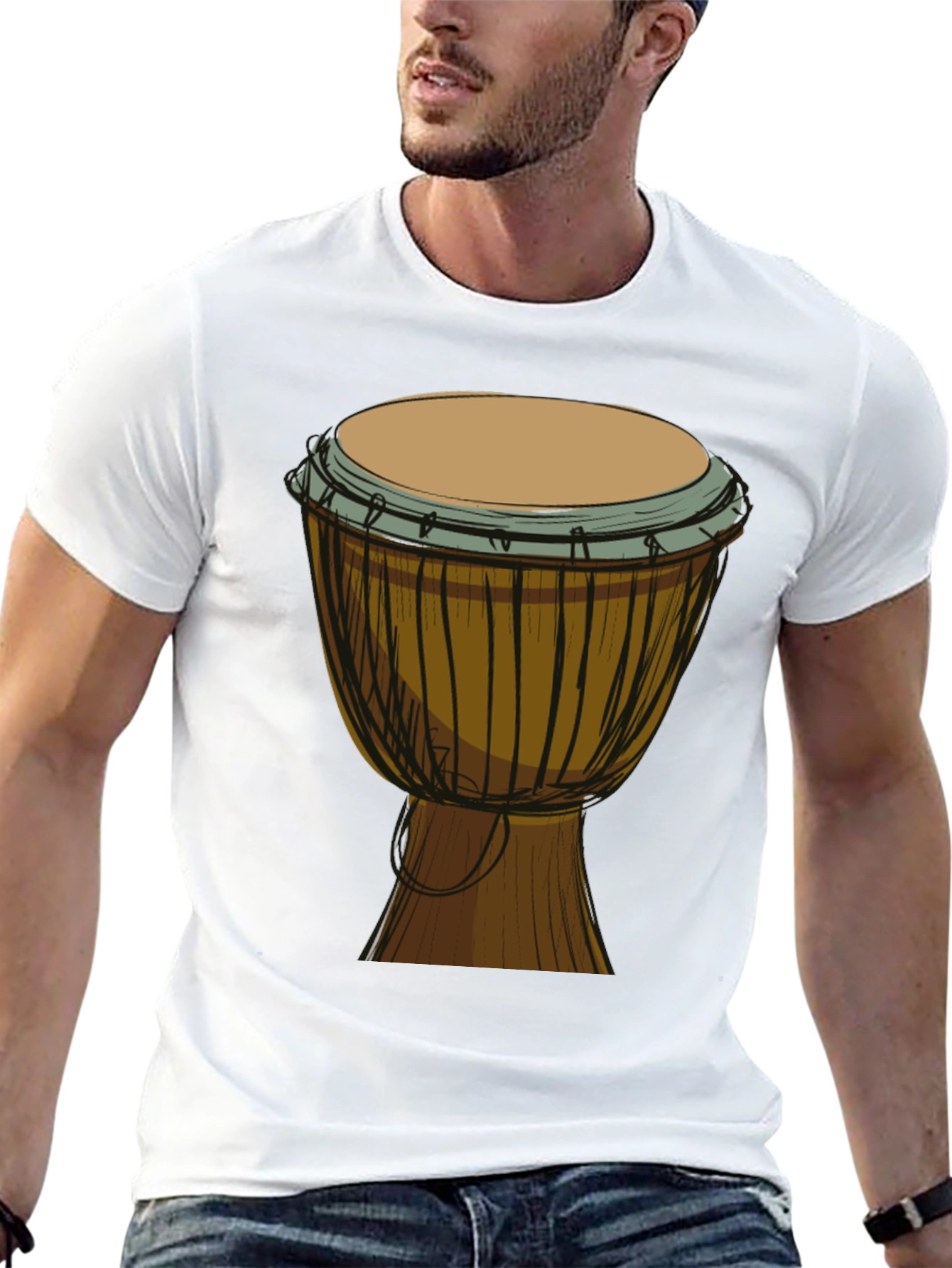 Djembe Drum Graphic Tee - Musical Shirt