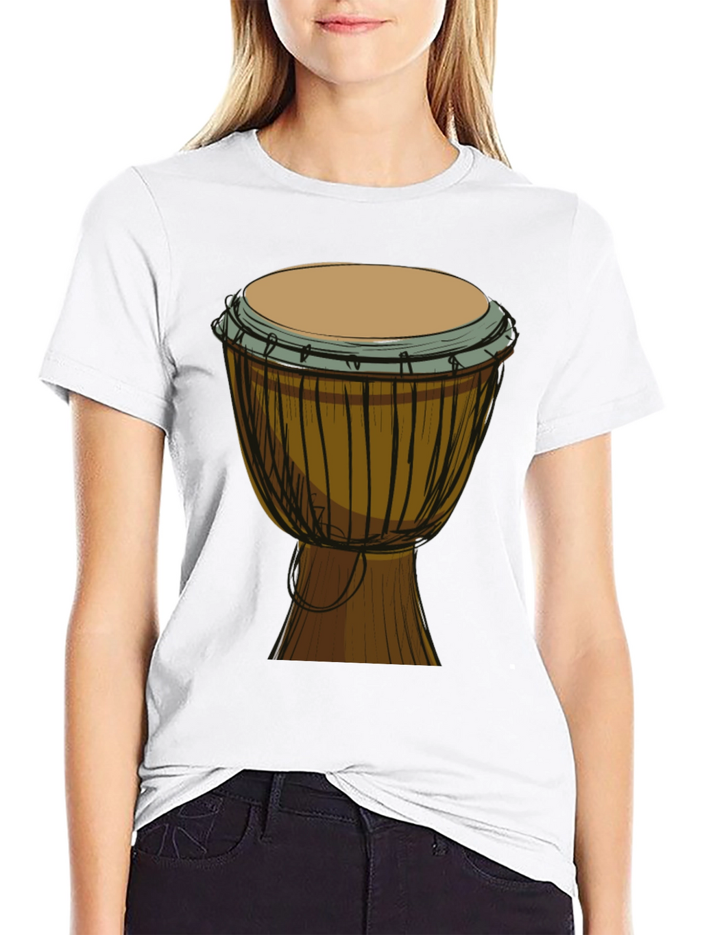 Djembe Drum Graphic Tee - Musical Shirt