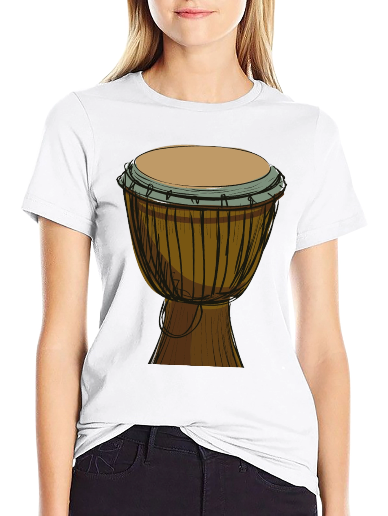 Djembe Drum Graphic Tee - Musical Shirt