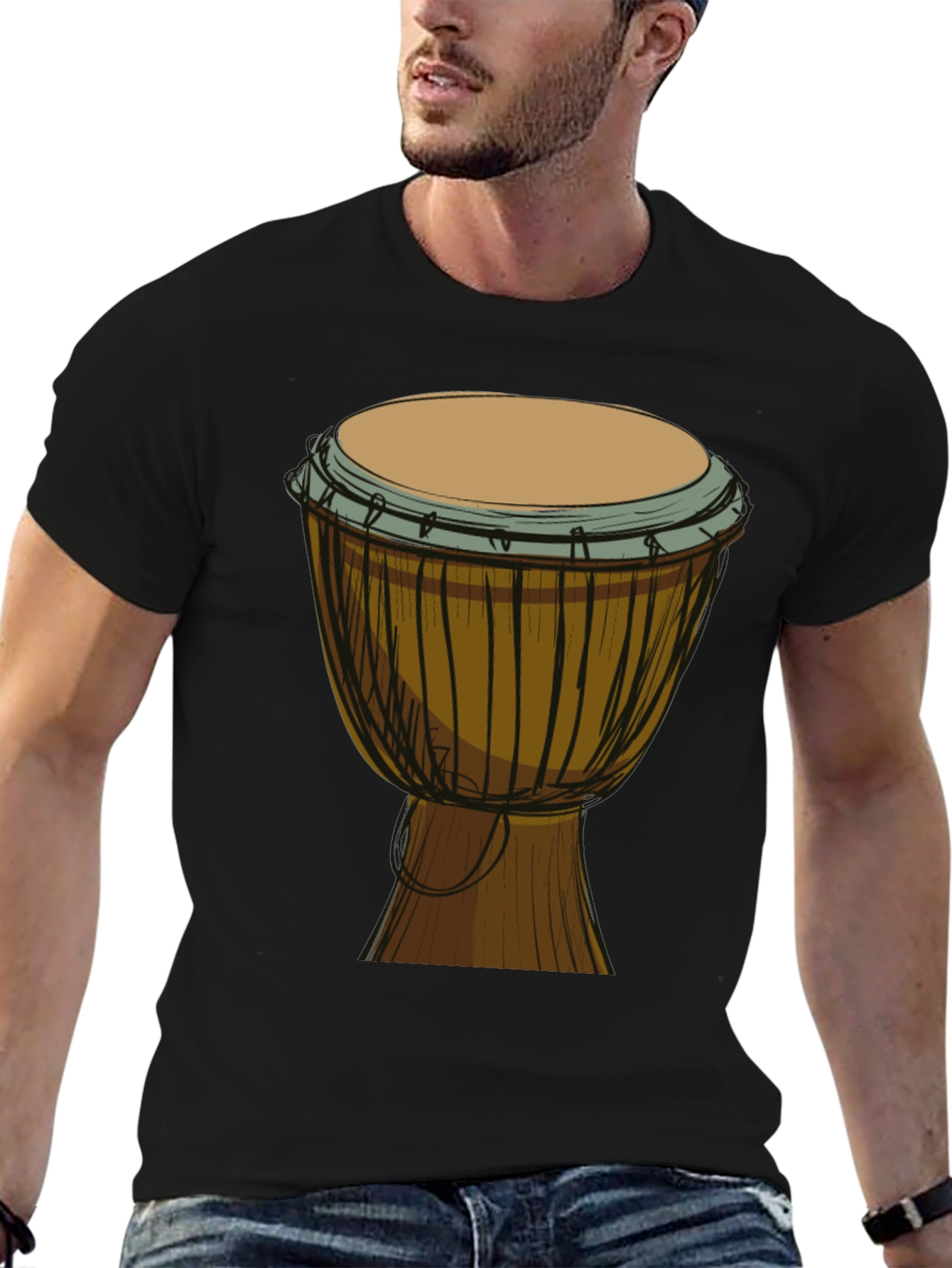 Djembe Drum Graphic Tee - Musical Shirt