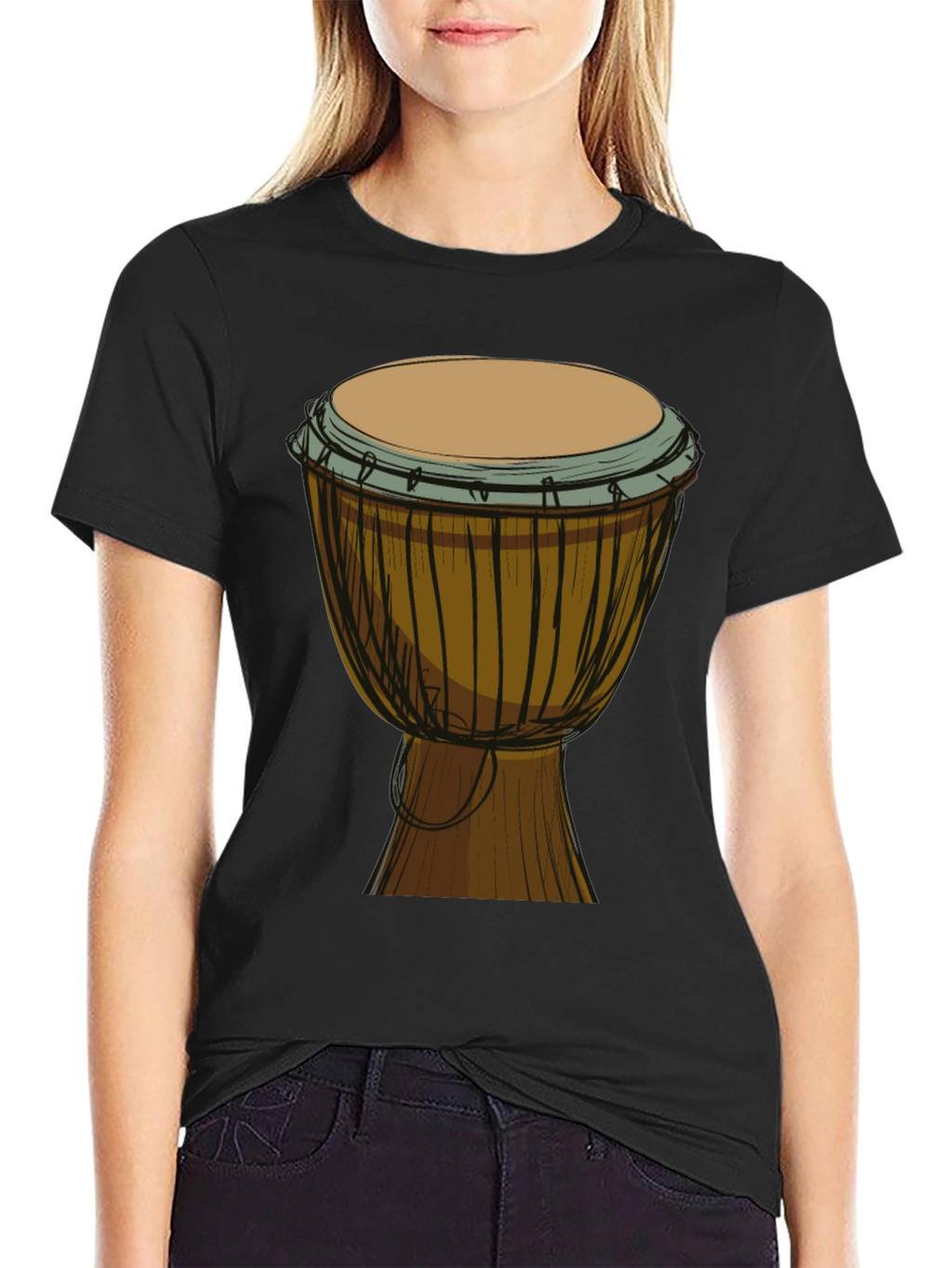 Djembe Drum Graphic Tee - Musical Shirt