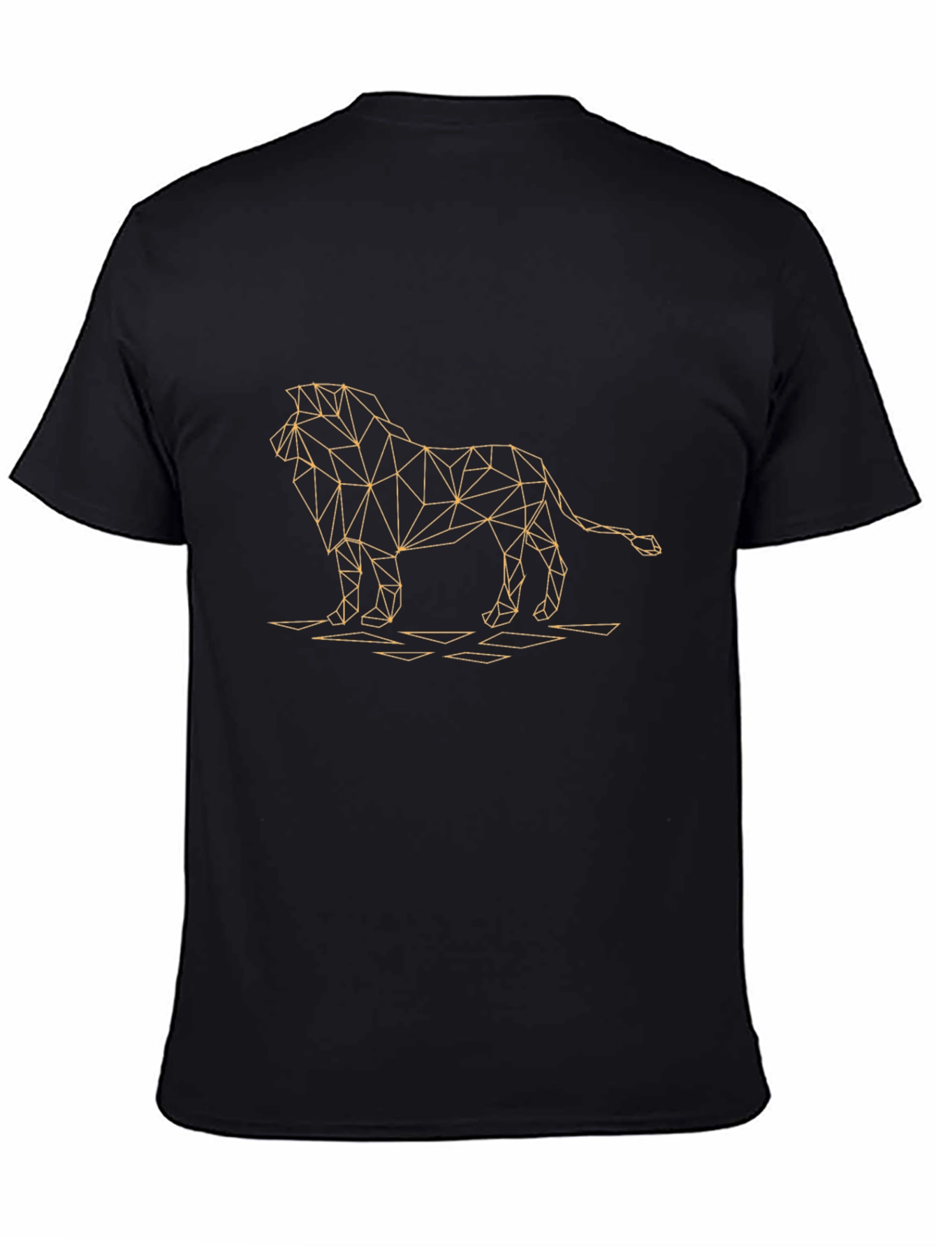 Geometric Lion Graphic Tee - Modern Style