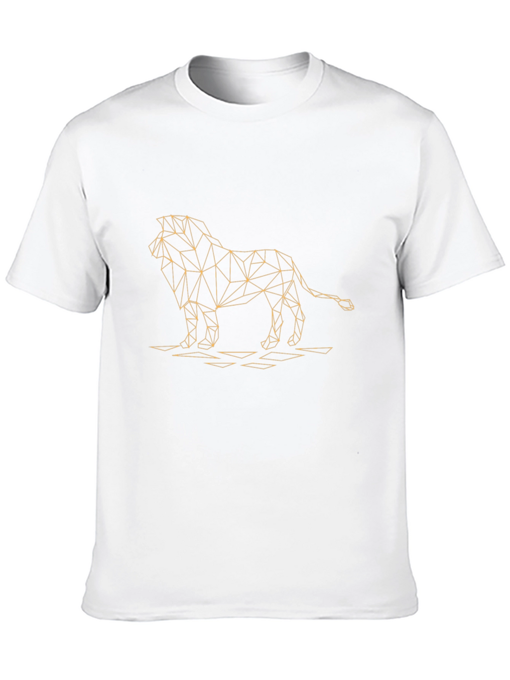 Geometric Lion Graphic Tee - Modern Style