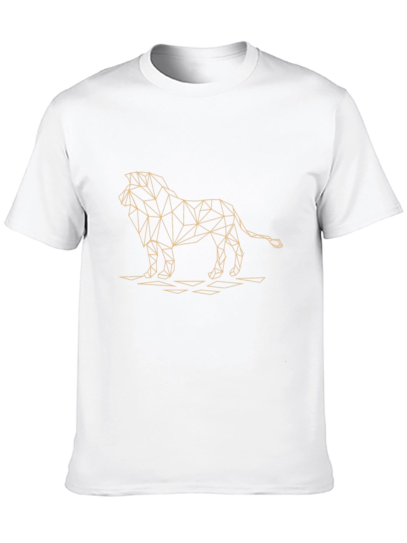 Geometric Lion Graphic Tee - Modern Style