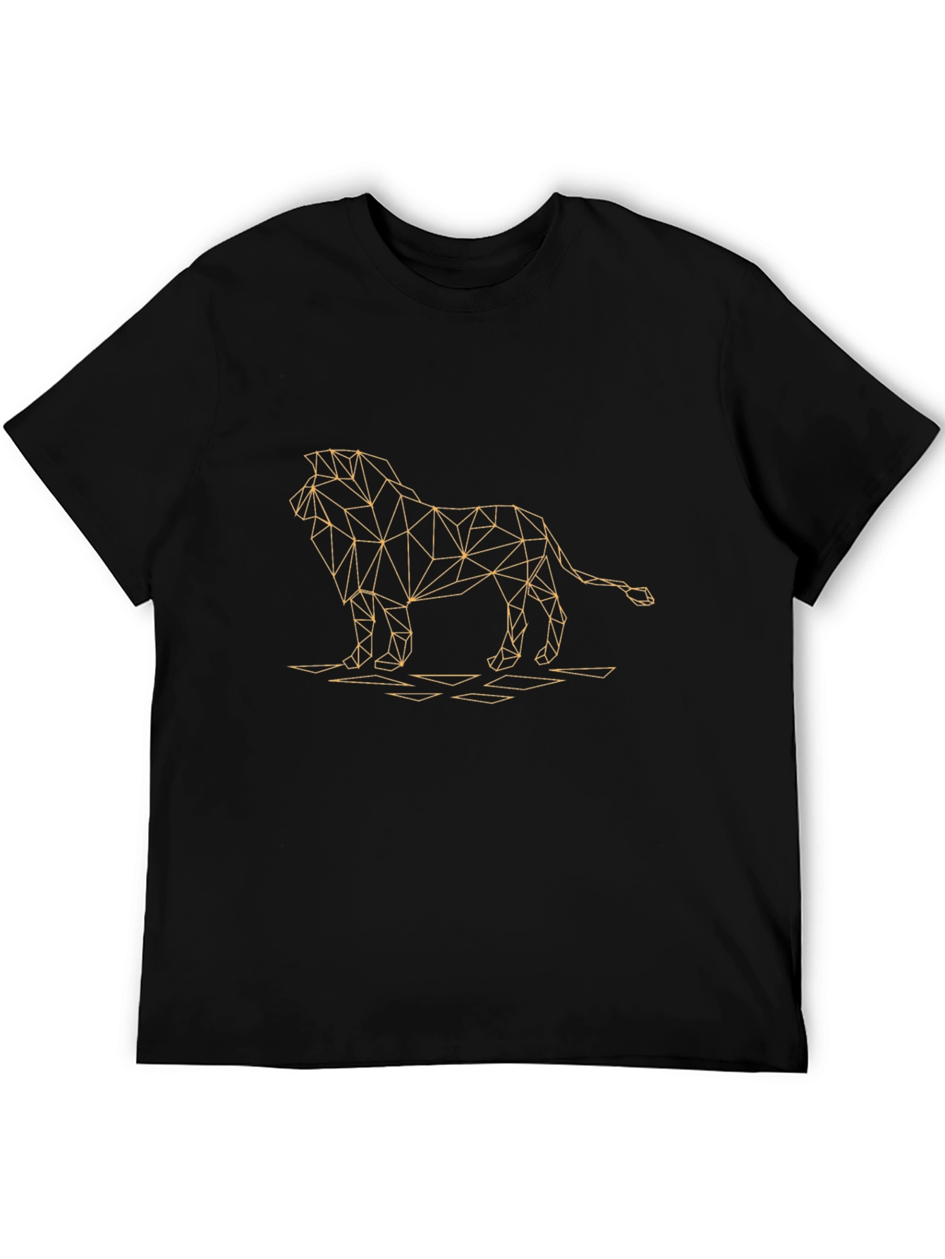 Geometric Lion Graphic Tee - Modern Style