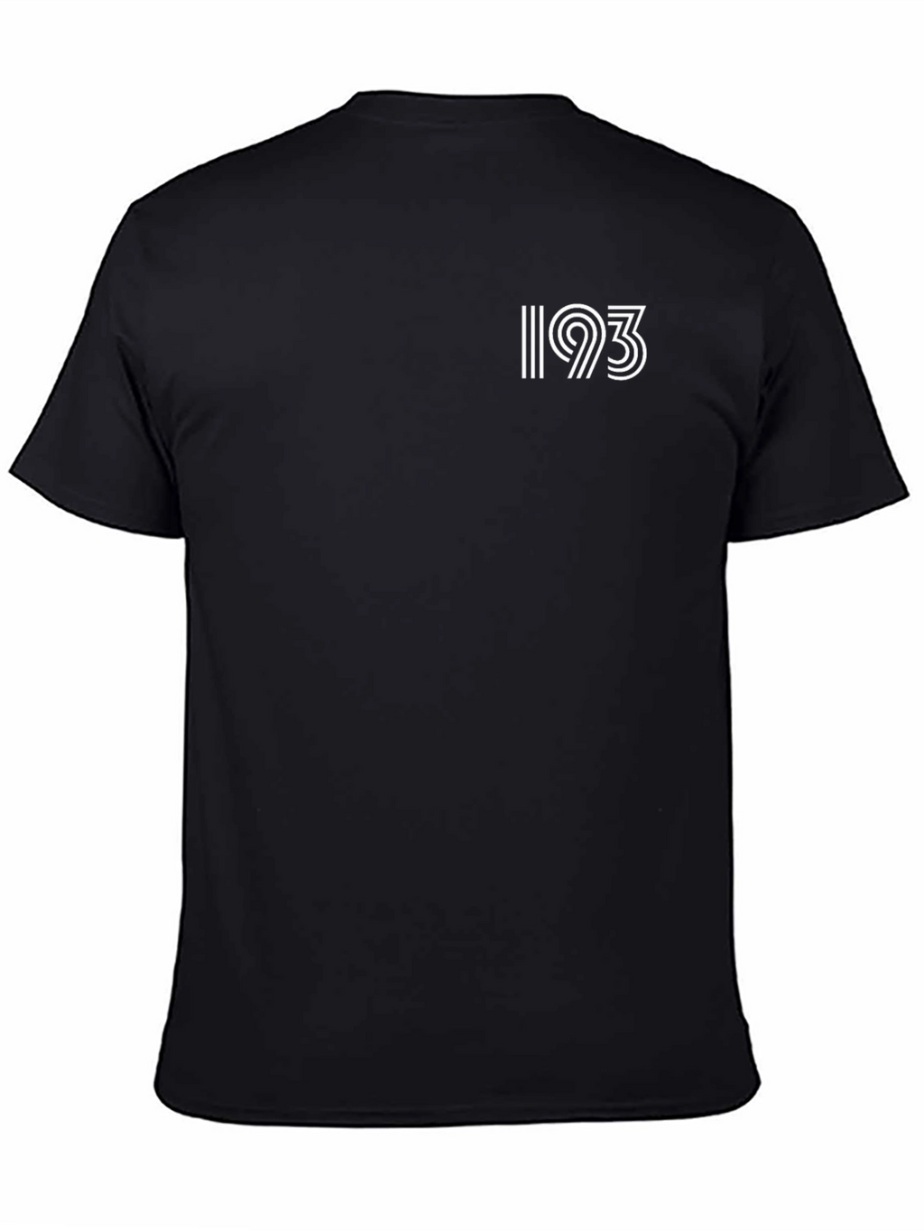 Modern Black T-Shirt with White 193 Graphic