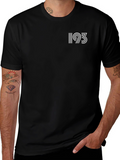 Modern Black T-Shirt with White 193 Graphic