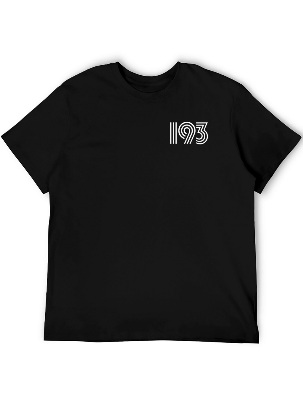 Modern Black T-Shirt with White 193 Graphic