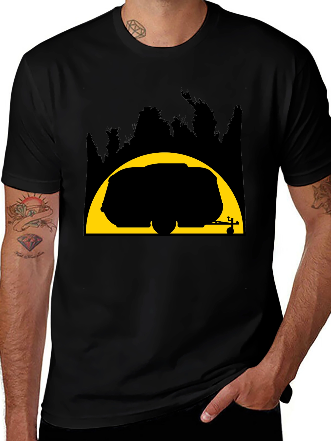 Camper Van Silhouette T-Shirt - Adventure Ready