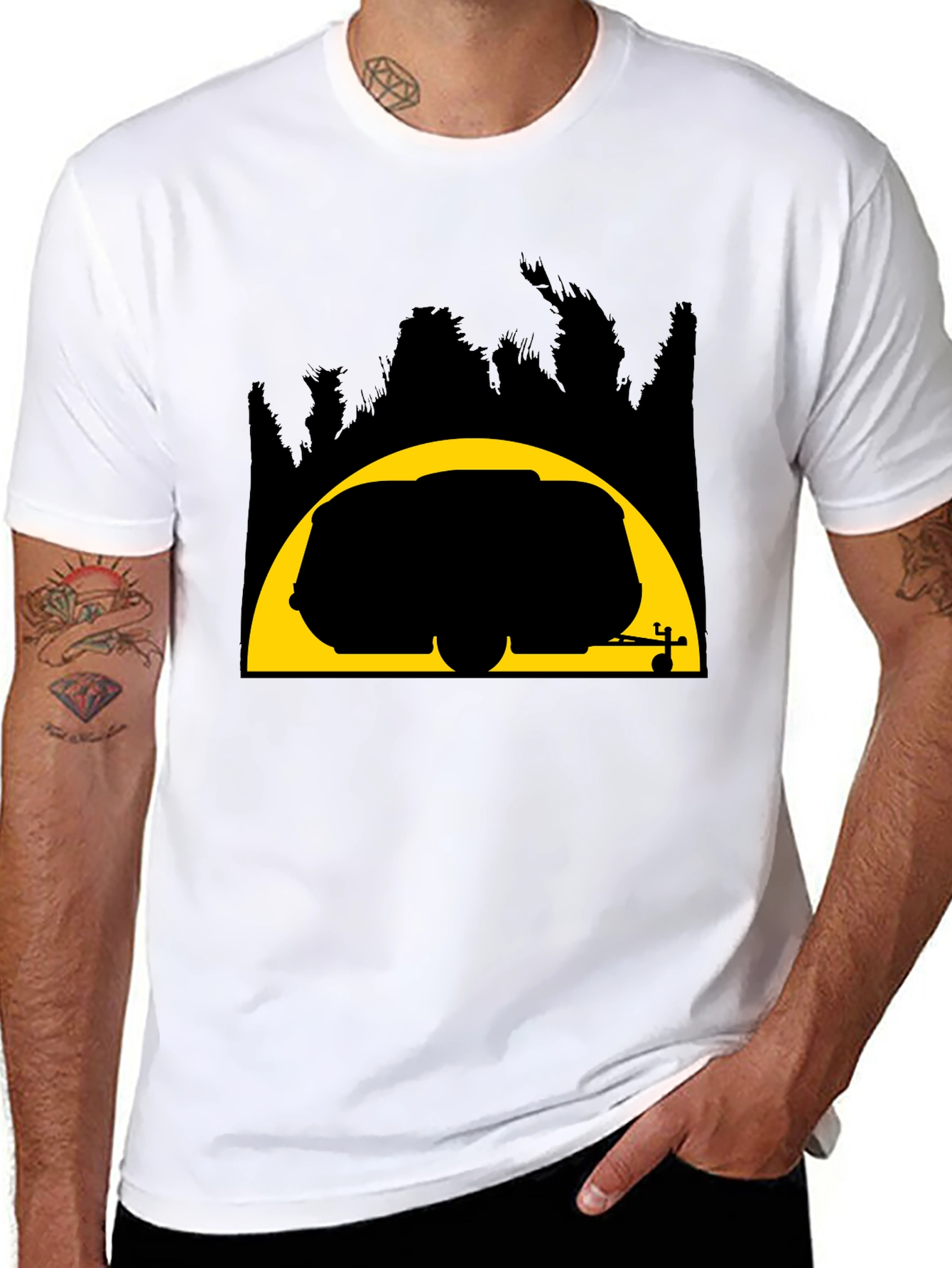 Camper Van Silhouette T-Shirt - Adventure Ready