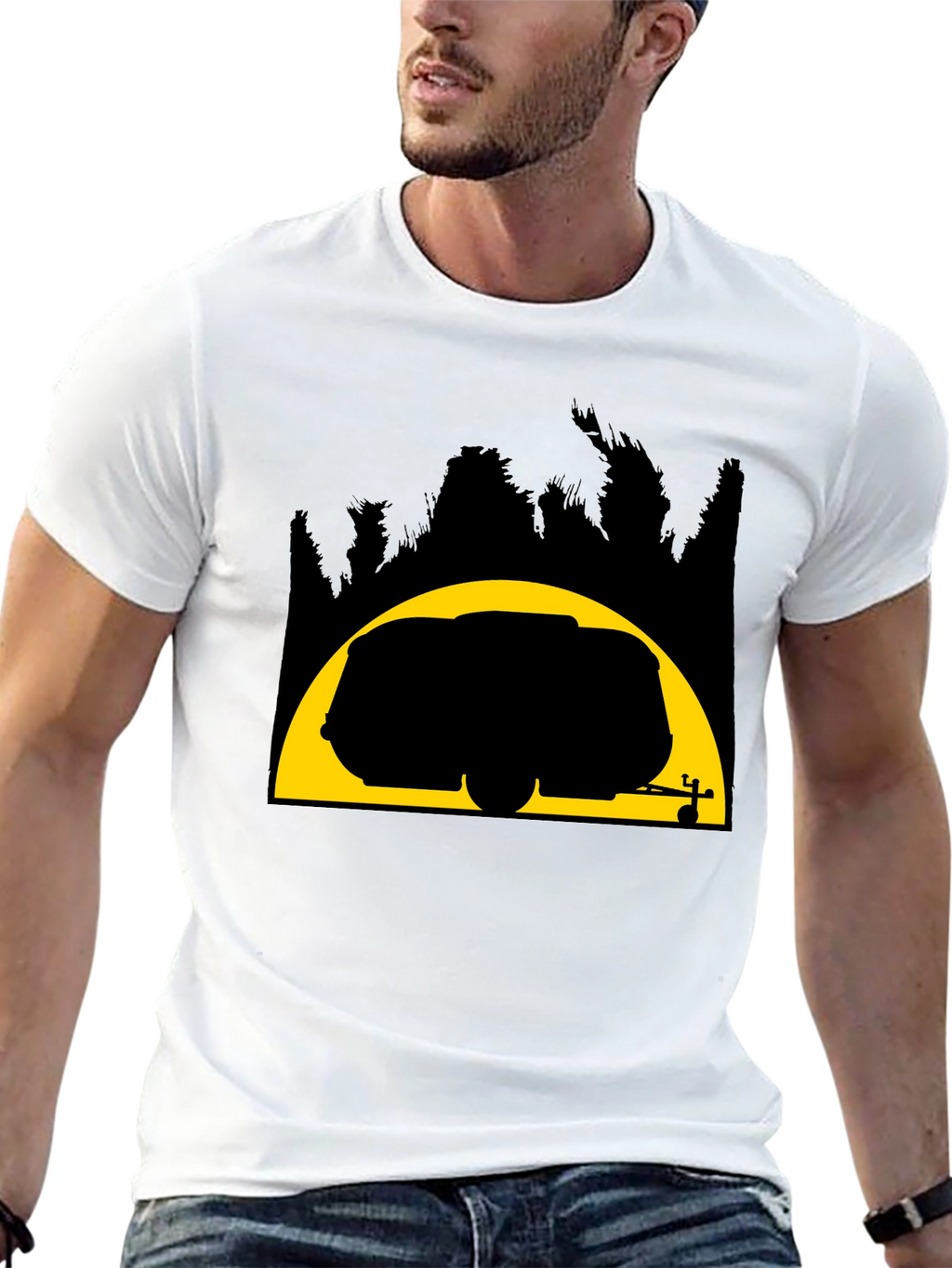 Camper Van Silhouette T-Shirt - Adventure Ready